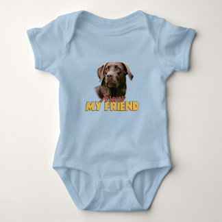 Voor altijd mijn vriendenkeuze labrador dog design romper