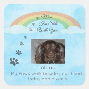 Voor altijd naast je lopen vierkante sticker