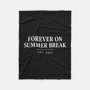 Voor altijd op zomervakantie pensioen gepensioneer fleece deken