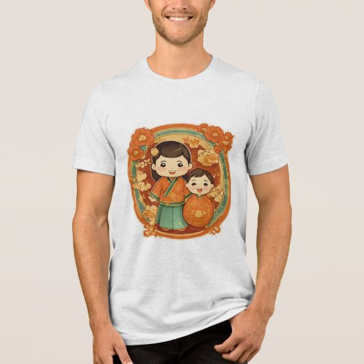 voor altijd samen Tri-Blend shirt (Voorkant)