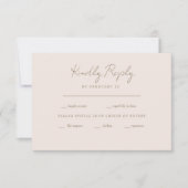 Voor altijd trouwe blushing Bride Weddenschap RSVP (Voorkant)