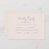 Voor altijd trouwe blushing Bride Weddenschap RSVP (Voorkant / Achterkant)