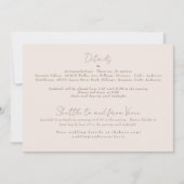 Voor altijd trouwe blushing Bride Wedding Detail Kaart (Voorkant)