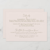 Voor altijd trouwe blushing Bride Wedding Detail Kaart (Voorkant / Achterkant)