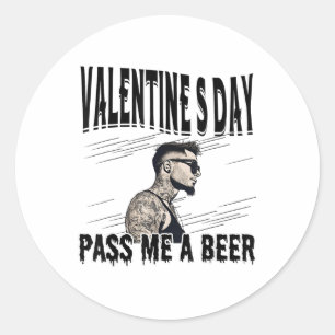 Voor Anti Valentijnsdag getatoeëerd enkel Man Inke Ronde Sticker