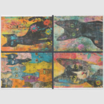 Voor artiest Cat Theme Junk Journal Achtergrond 2