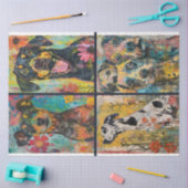 Voor artiesten Hond Theme Junk Journal Achtergrond Tissuepapier (Craft)