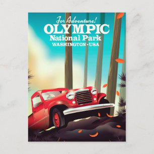 Voor Avontuur! Olympic nationaal park Washington. Briefkaart