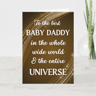 Voor Baby Papa Vaderdag Universe Thema Kaart