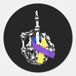 Voor blaaskanker middenvinger blaaskanker AW Ronde Sticker
