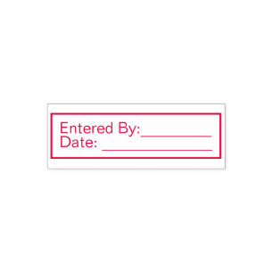 Voor boekhouden ingevoerd door: en datum zelfinktende stempel