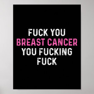 Voor borstkanker Grappig Borstkanker Bewustzijn Poster