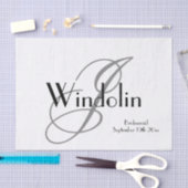 Voor Bridesmaid Gift Monogram Naam Modern Chic Coo Tissuepapier (Craft)