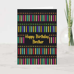 Voor Broeder Funny Birthday met kaarsen Kaart