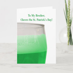 Voor broer, groen bier voor St. Patrick's Day Kaart