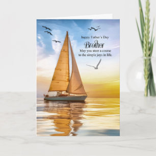 voor broer op Vaderdag Nautisch Thema Zeilen Feestdagen Kaart