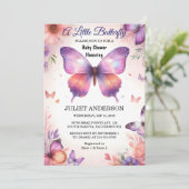 Voor Bug Boho Soft Glow Live Butterfly Baby shower Kaart (Staand voorkant)