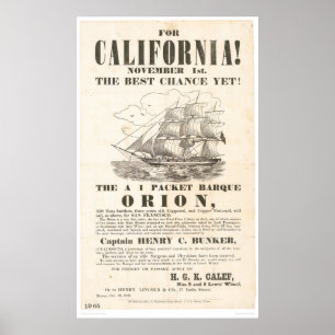 Voor Californië!.. 'Orion'-reclame (1281A) Poster