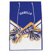 Voor Cheerleaders - White, Blue en Gold - Medium Medium Cadeauzakje (Voorkant)