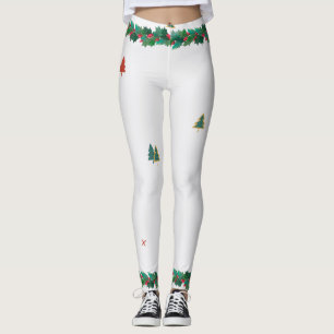 VOOR CHRISTMAS AFDRUKTE HOLLY-Leggings Leggings
