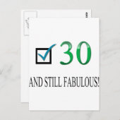 Voor de 30e verjaardag briefkaart (Voorkant / Achterkant)