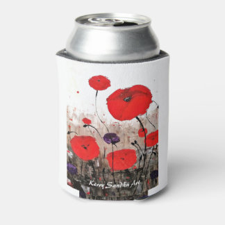 "Voor de allen" (rood papaverontwerp) Blikjeskoeler