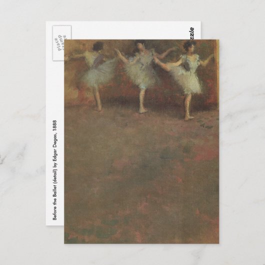 Voor de ballet van Edgar Degas, kunst Briefkaart (Voorkant / Achterkant)