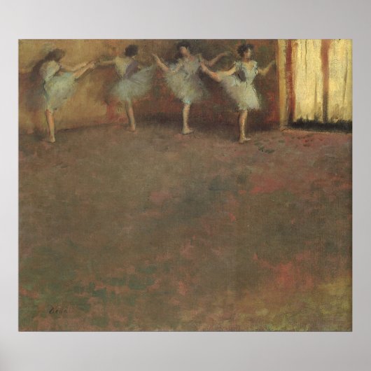 Voor de ballet van Edgar Degas,  kunst Poster (Voorkant)