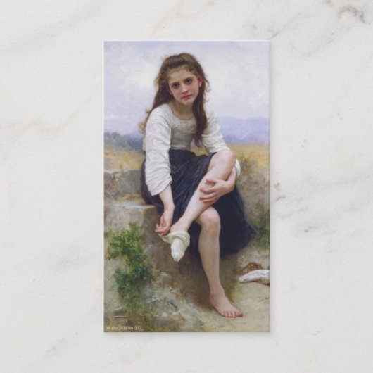 Voor de Bath - John William Waterhouse Visitekaartje (Voorkant)