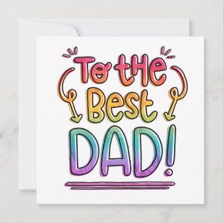 Voor de Beste Papa Vaderdag Regenboog Modern Feestdagenkaart