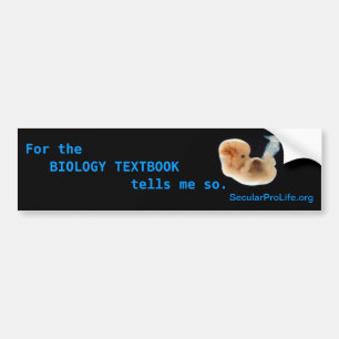 Voor de biologie vertelt het boek me dat. bumpersticker