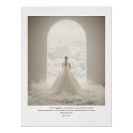 Voor de bruid die Hij liefheeft. Glanzend Perfect Poster