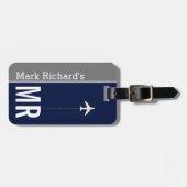 voor de Classy Airplane Traveller Bagagelabel (Voorkant horizontaal)