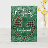 Voor de echtgenoot Buffalo Pset Deer Kerstmis Kaart (Gele Bloem)