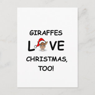 Voor de GIRAFFE verzamelaar voor Kerstmis. Feestdagenkaart