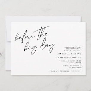Vóór de Grote Dag van het Huwelijksfeest Kaart