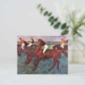 Voor de Jockeis-training starten - Degas Painting Briefkaart (Staand voorkant)