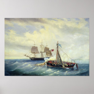 Voor de kust van Nargen Island Poster