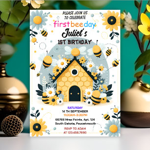 voor de lente daisy Geel eerste 1e bijendag verjaa Kaart