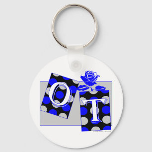 voor de letterblokken blauw en grijs sleutelhanger