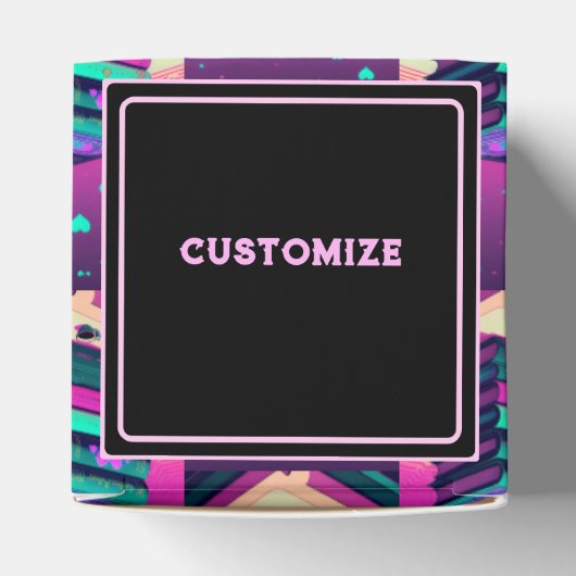 Voor de liefde van boeken roze kubus bedankdoosjes (Bovenkant)