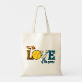Voor de liefde van de game Softball Mam Leopard Tote Bag (Achterkant)
