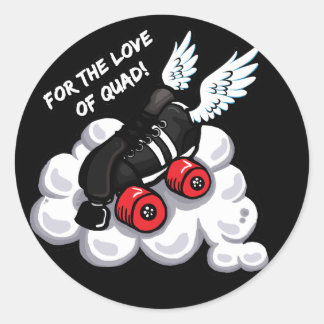 Voor de liefde van de quad ronde sticker