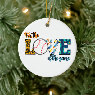 Voor de liefde van de spelbal-honkballuipaard keramisch ornament