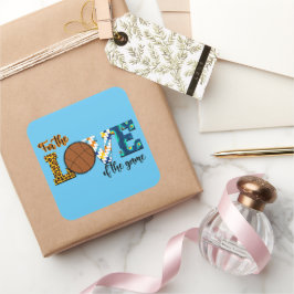 Voor de liefde van de spelBasketball Mam Leopard Vierkante Sticker