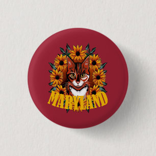 Voor de liefde van Maryland Schortkat Ronde Button 3,2 Cm