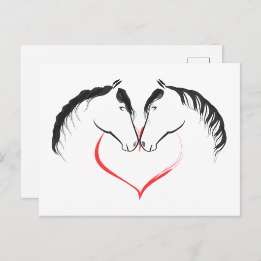 Voor de liefde van paarden briefkaart (Voorkant / Achterkant)