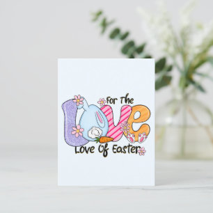 Voor de liefde van Pasen - Schattige konijn en eie Briefkaart