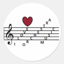 Voor de muziekliefhebber orchistra ronde sticker
