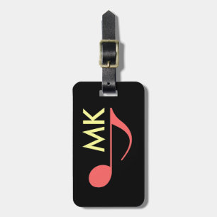 voor de muzikant een muzieknoot bagagelabel